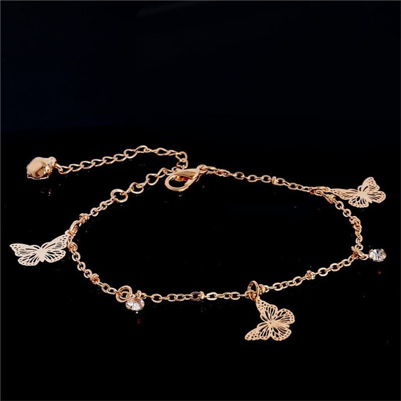 Boho Butterfly Charm Anklet For Women Gold/Silver